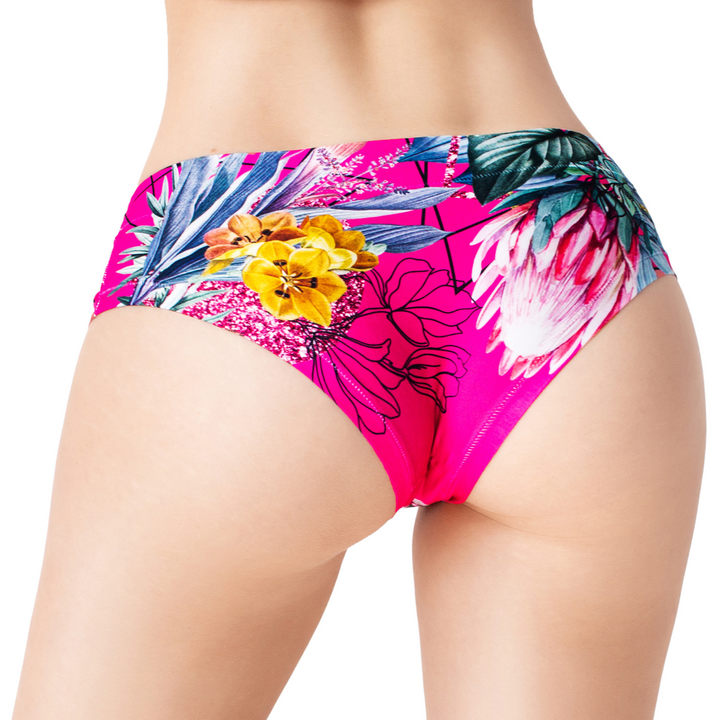 Memème Women’s Ultra-Comfortable SECRET GARDEN - Frida Pink - Panties | Breathable Cotton Crotch, Stretchy Fit-1