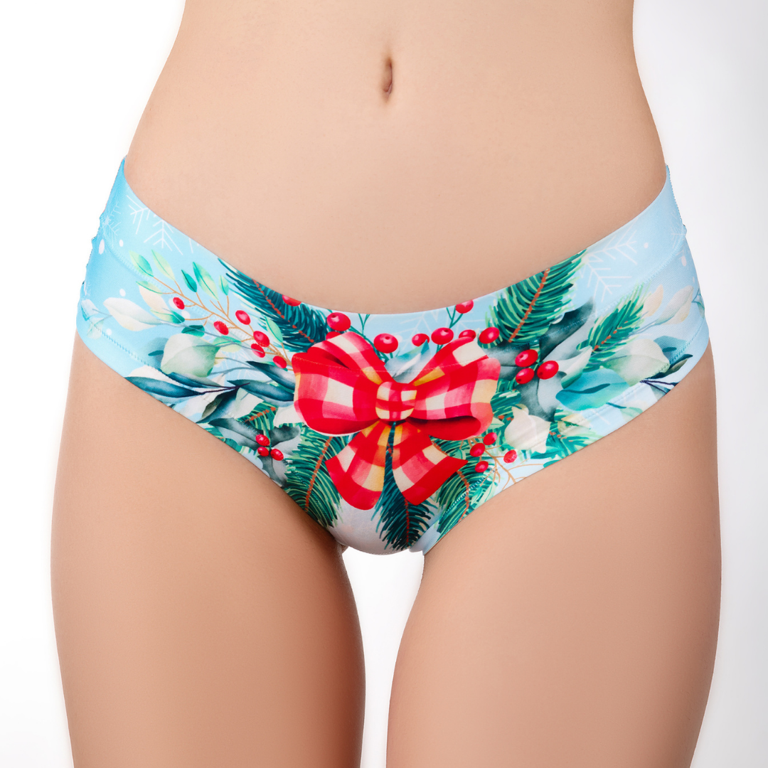 Memème Women’s Ultra-Comfortable YOUR CHRISTMAS - Bouquet - Panties | Breathable Cotton Crotch, Stretchy Fit-0