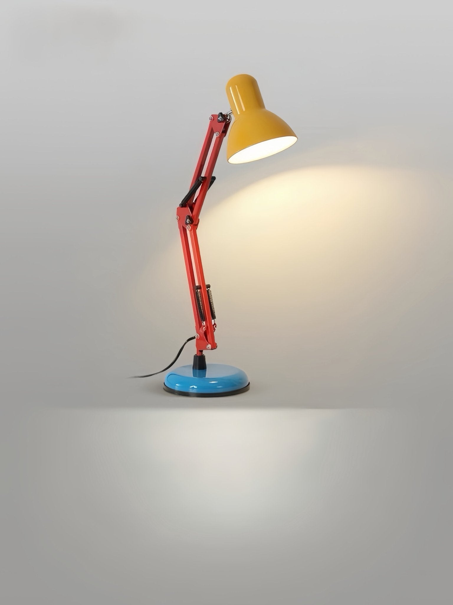 Vibrant Memphis retro table lamp with adjustable metal stand and full spectrum bulb for study desk — view 2