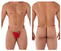Mens chain G-string in silky microfiber with thin elastic waistband and metal accents