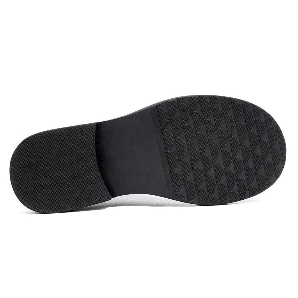 Men's glossy calfskin derby shoes featuring a sculpted round toe and a durable rubber combination outsole — view 5