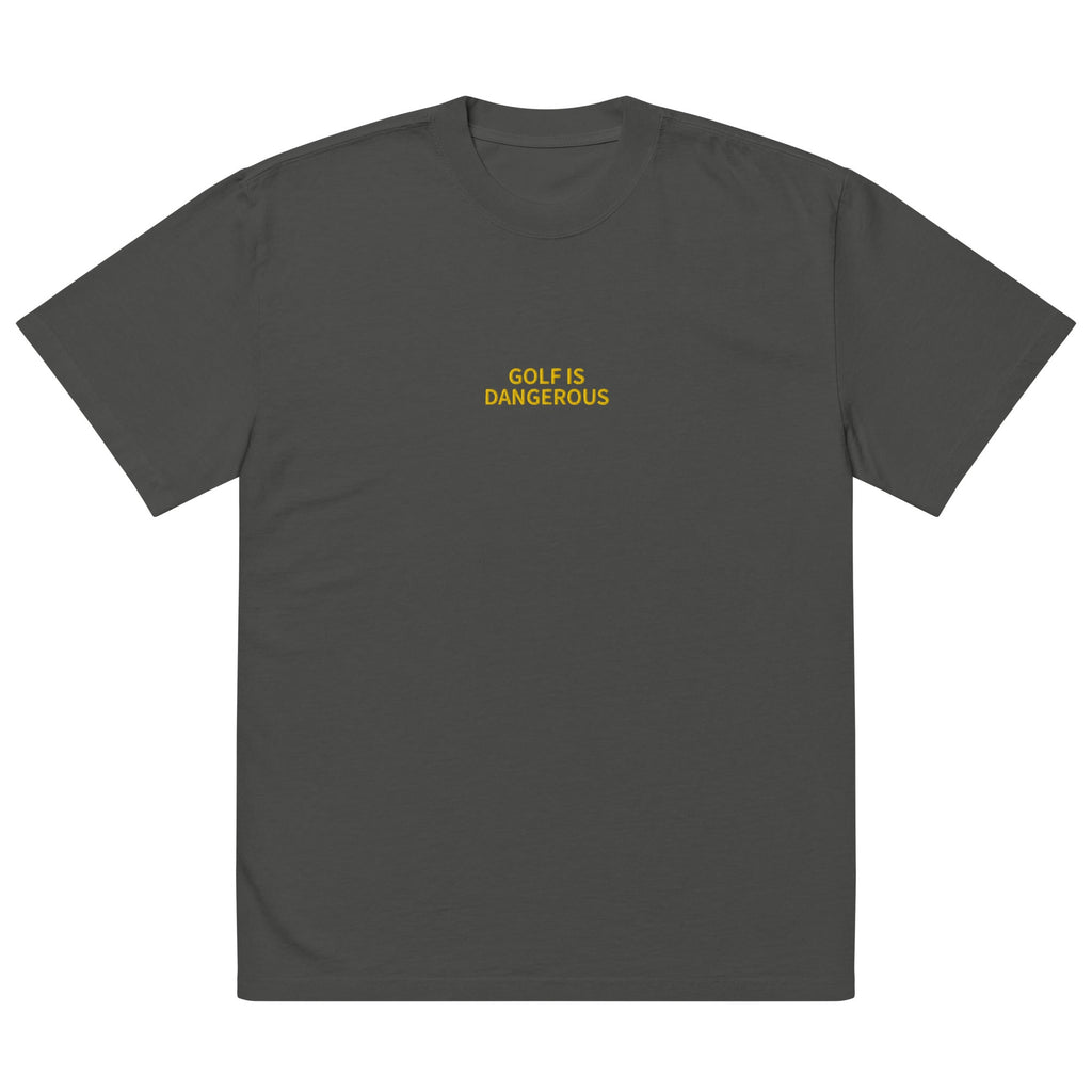 Golf Is Dangerous Embroidery - Oversized T-shirt-0