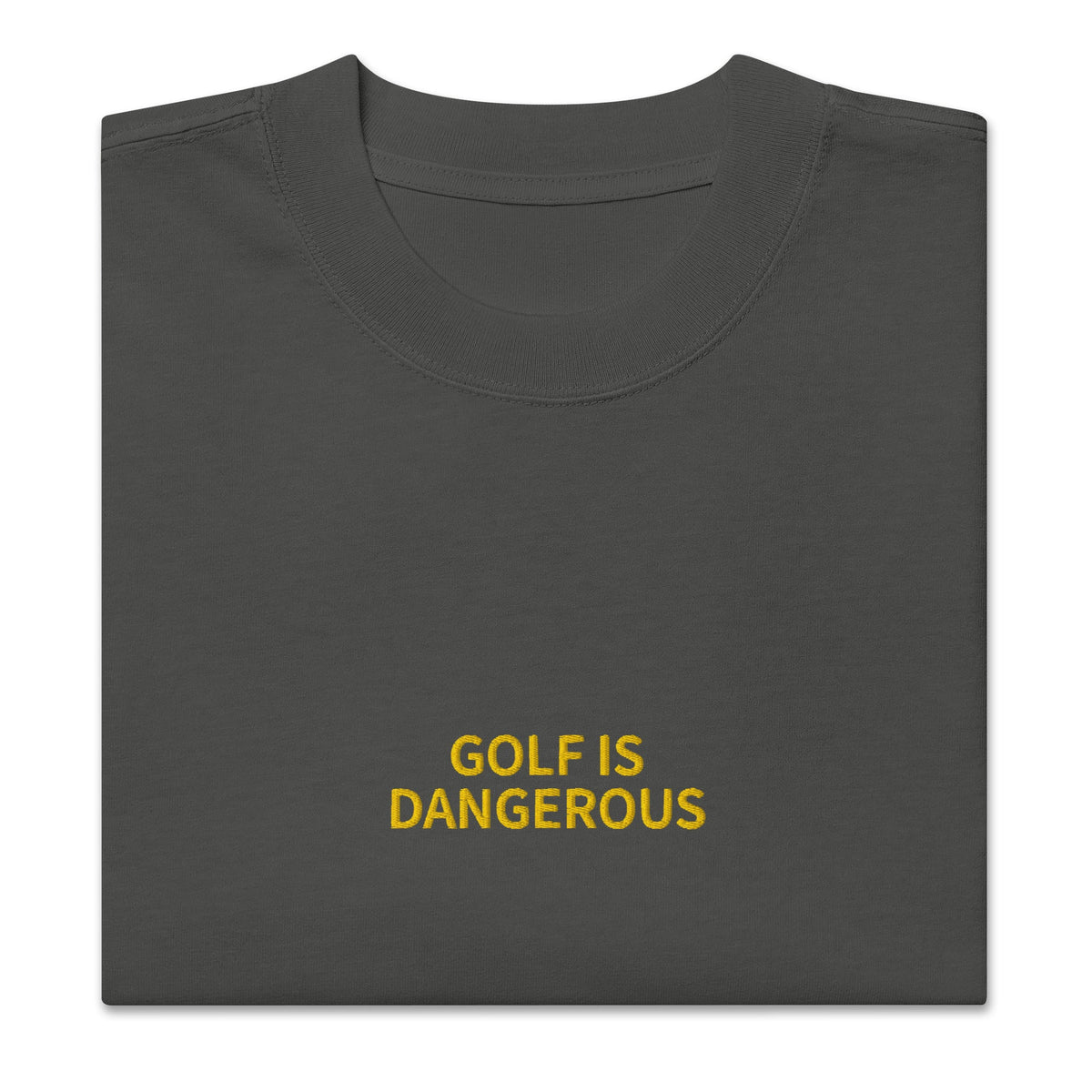 Golf Is Dangerous Embroidery - Oversized T-shirt-3