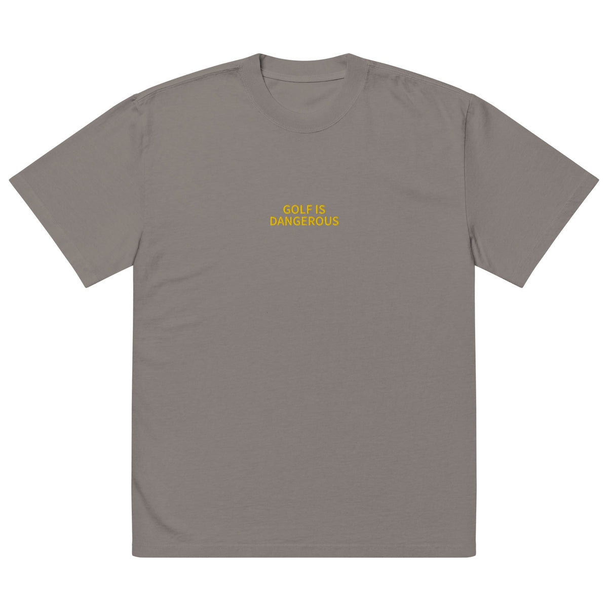 Golf Is Dangerous Embroidery - Oversized T-shirt-6