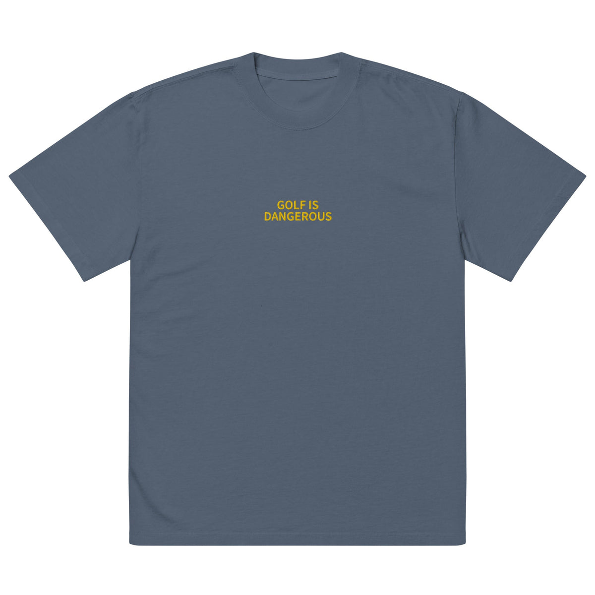 Golf Is Dangerous Embroidery - Oversized T-shirt-5