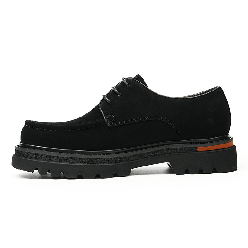 Men's suede Derby shoes with a rugged business sole and classic open-lace design — view 4