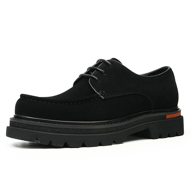 Men's suede Derby shoes with a rugged business sole and classic open-lace design — view 5