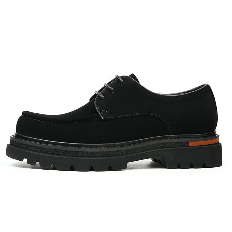 Men's suede Derby shoes with a rugged business sole and classic open-lace design