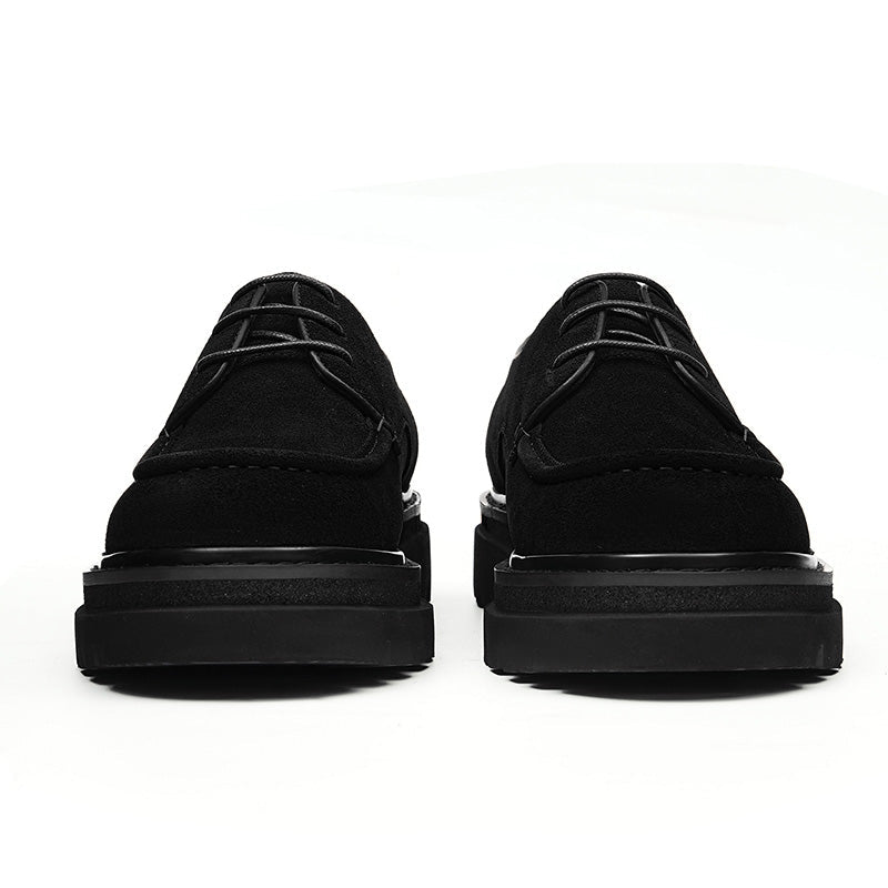 Men's suede Derby shoes with a rugged business sole and classic open-lace design — view 2