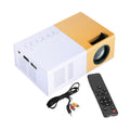 Compact mini LED projector in modern finish for home theater and office presentations