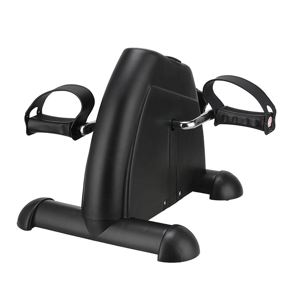Compact black mini exercise bike with pedals and resistance dial for home or office workout — view 5