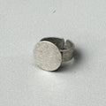 Oversized Circle Silver Ring-0