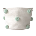 Mint Pom Basket - Medium-0