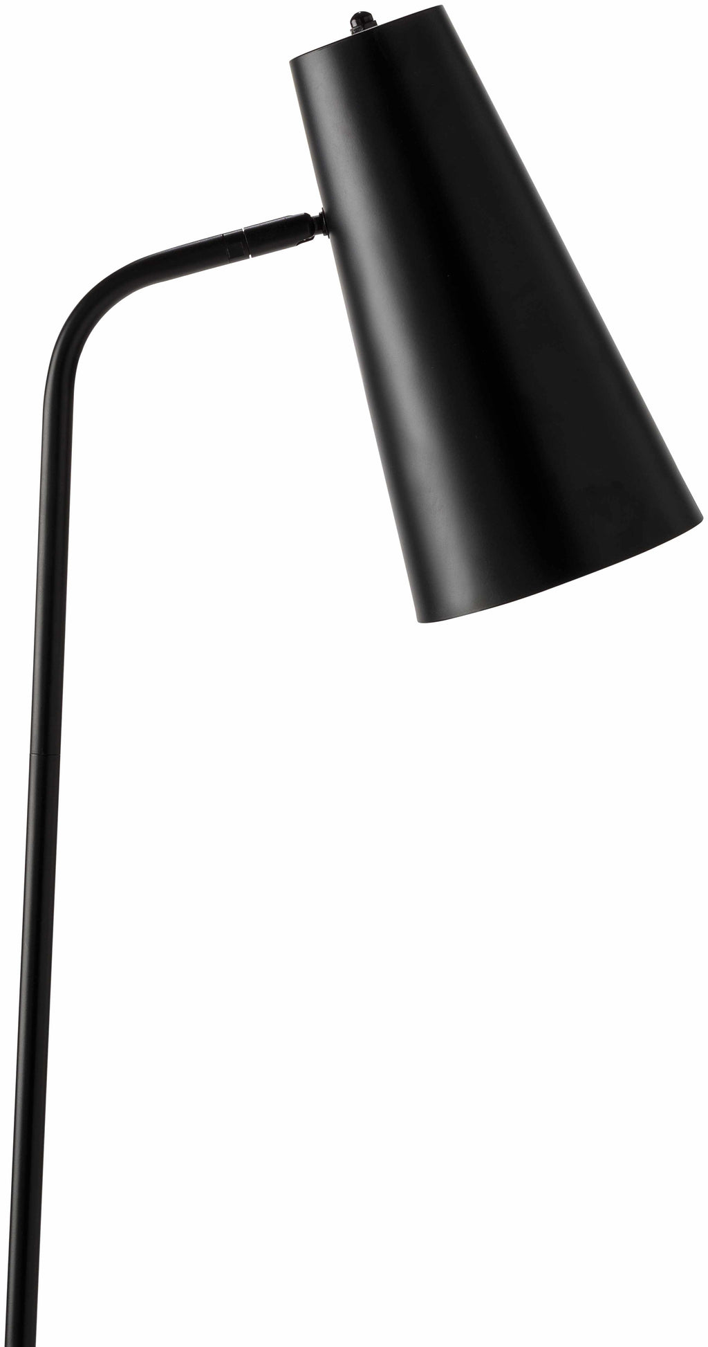 Montacuto black iron floor lamp with metal shade and metallic bronze accents for modern living rooms — view 2