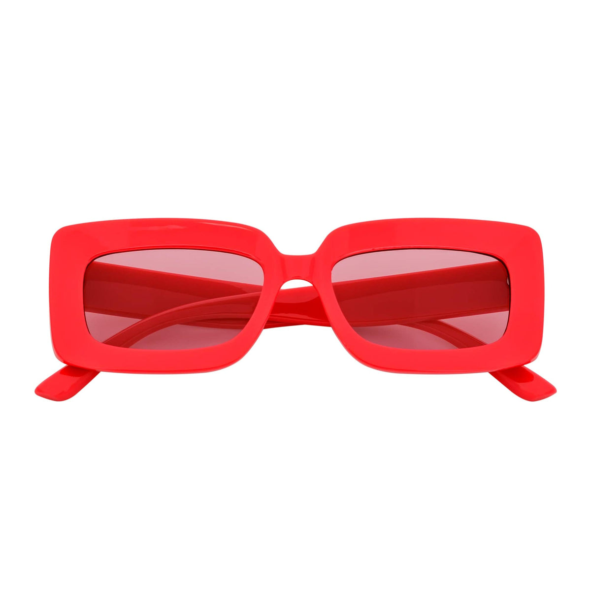 MOD - Small Thick Rectangle Sunglasses Pink-0