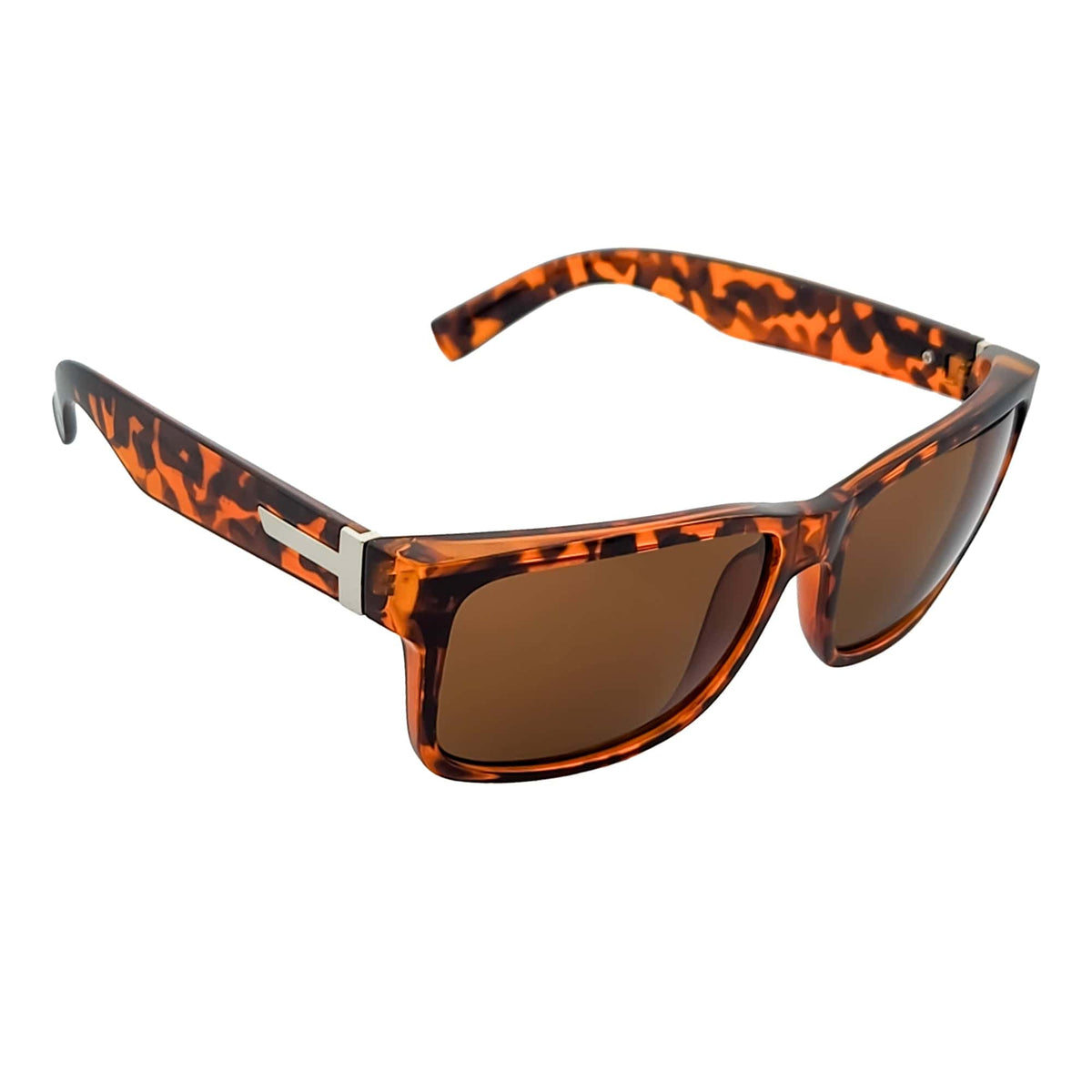ENZO - Modern Square Sunglasses Tortoise Brown-3