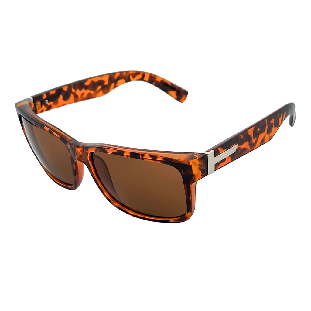 ENZO - Modern Square Sunglasses Tortoise Brown-1