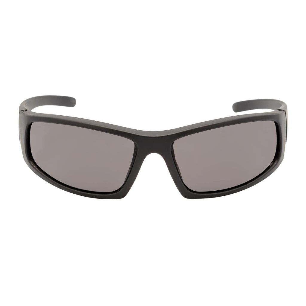 KASTOR - Rectangle Wraparound Sunglasses Matte Black Smoke-0