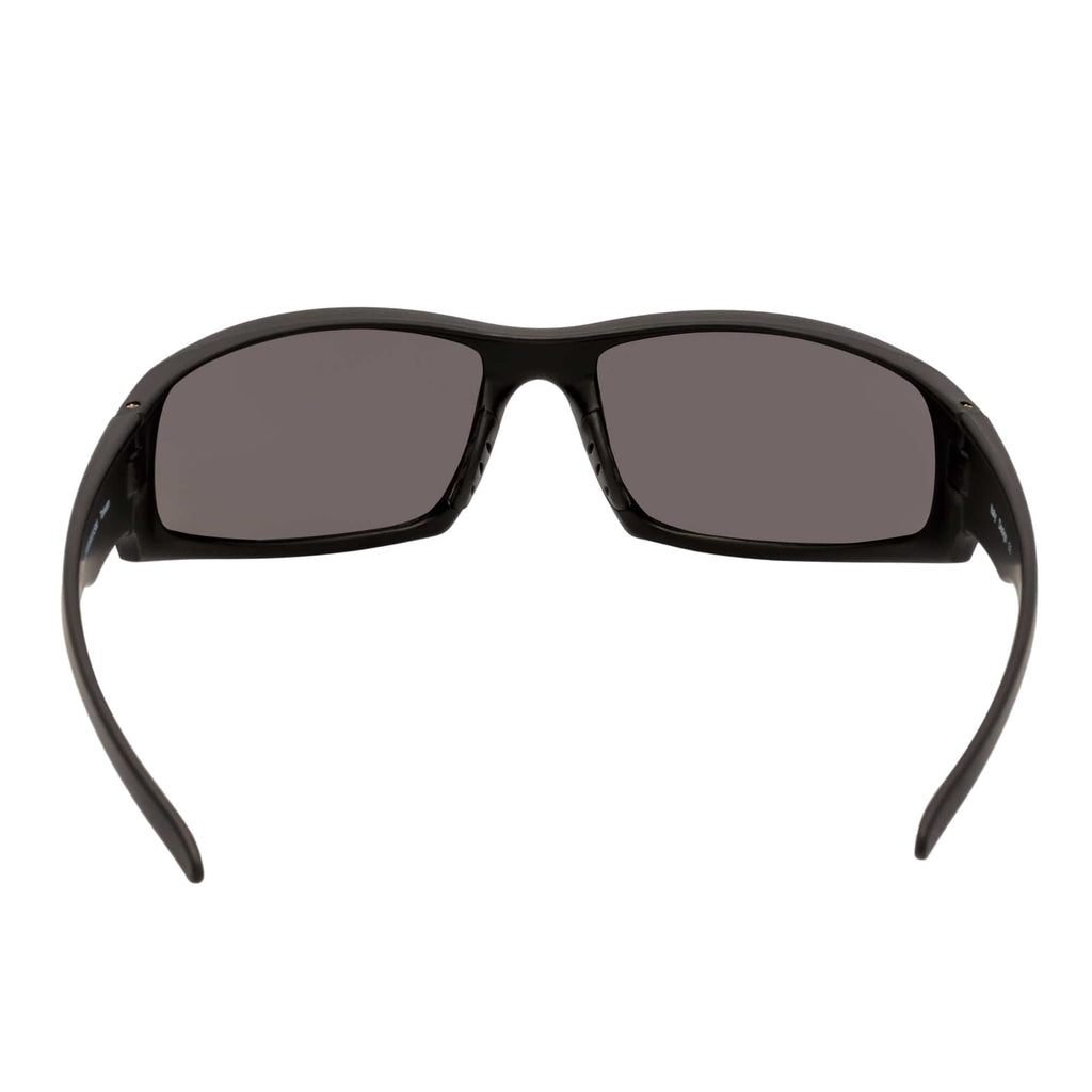 KASTOR - Rectangle Wraparound Sunglasses Matte Black Smoke-3
