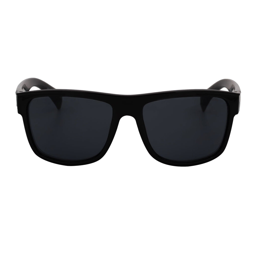 KENT - Flat Top Horn Rimmed Sunglasses Black Smoke-2