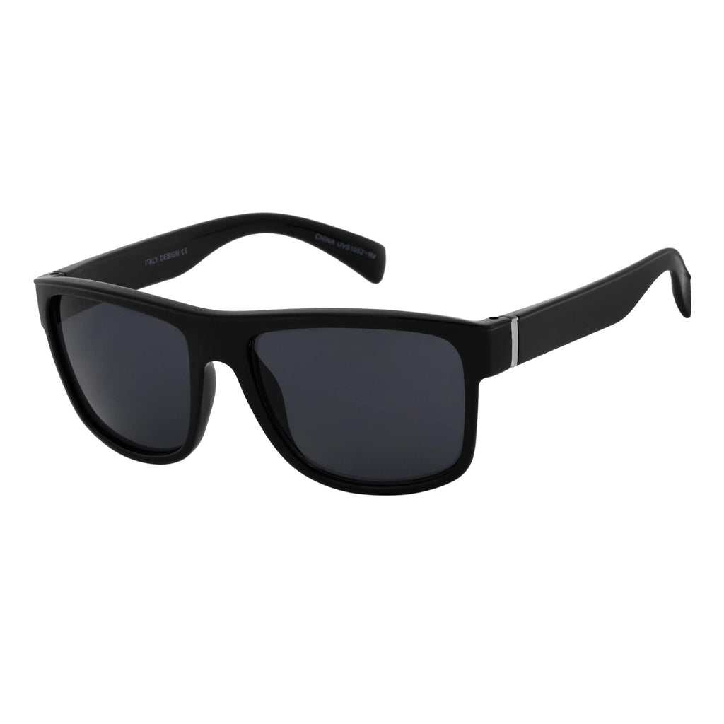 KENT - Flat Top Horn Rimmed Sunglasses Black Smoke-1