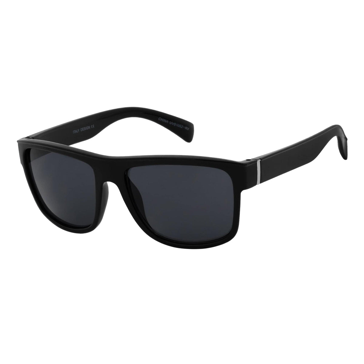 KENT - Flat Top Horn Rimmed Sunglasses Black Smoke-1