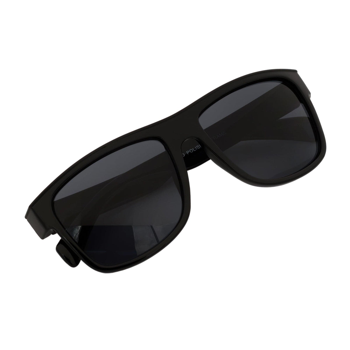 KENT - Flat Top Horn Rimmed Sunglasses Black Smoke-3
