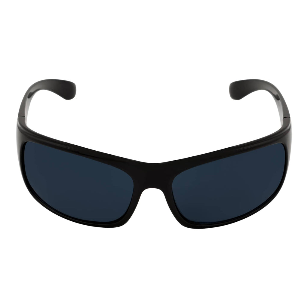 MACHADO - Rectangle Wraparound Sunglasses Gloss Black Dark Smoke-2