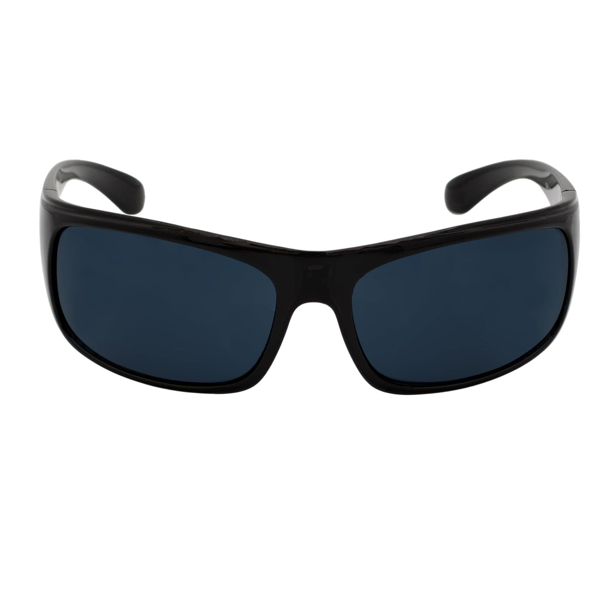 MACHADO - Rectangle Wraparound Sunglasses Gloss Black Dark Smoke-0