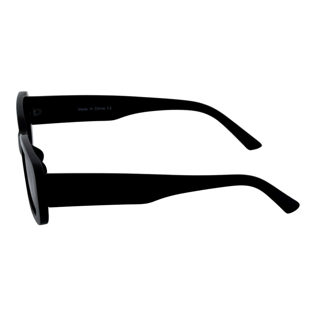 SLIM - Small Rectangle Sunglasses Gloss Black Smoke-3