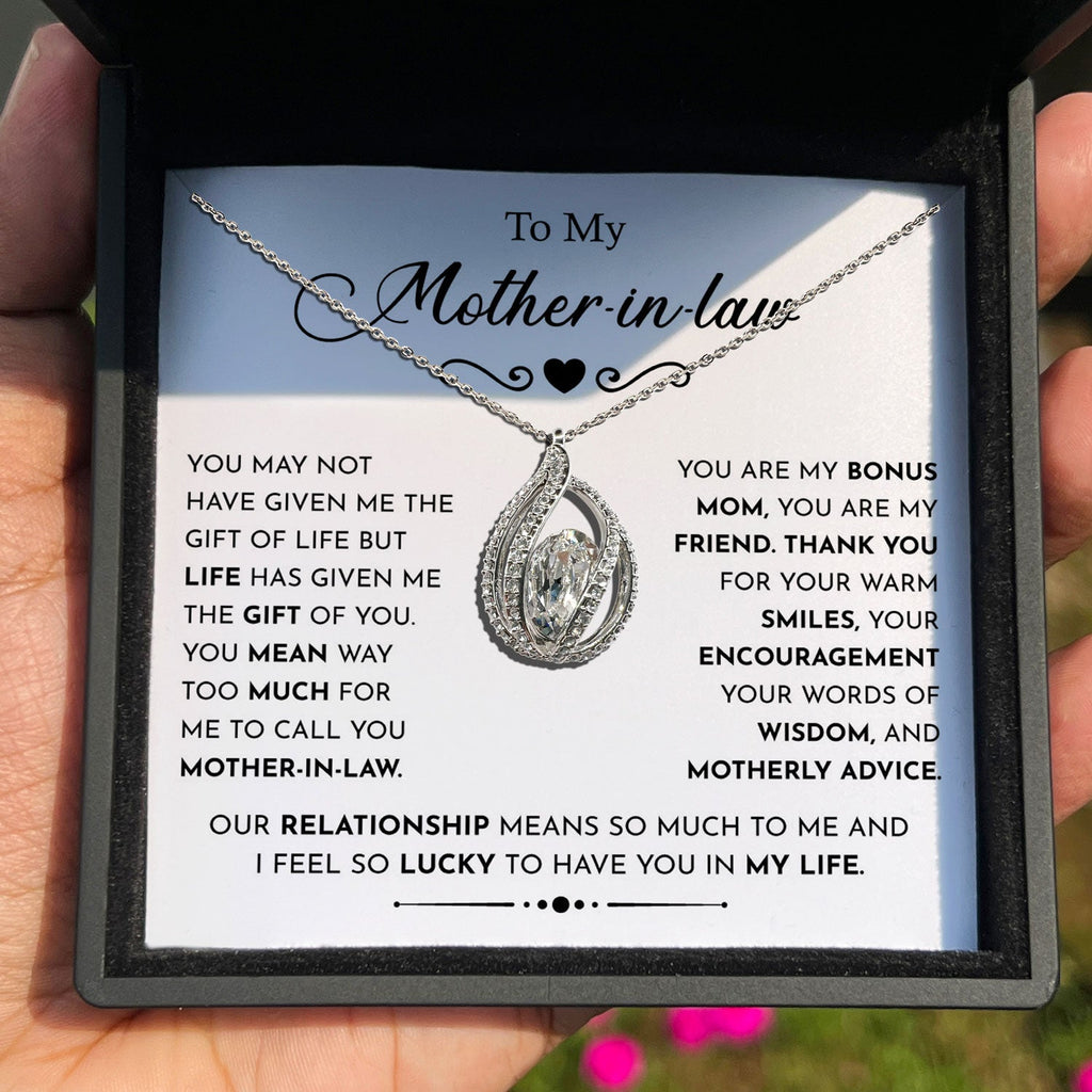 TRYNDI™ To My Mother-in-law Birdcage Necklace With Authentic Swarovski Crystals-1