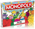 Monopoly Mr Men and Little Miss boardgame with colourful game board, cards, and custom character tokens