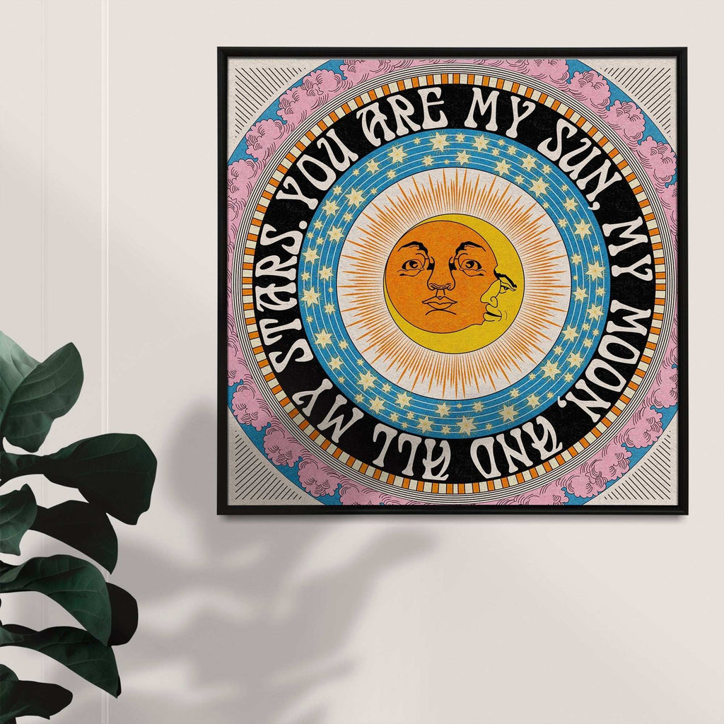 My Sun, Moon and Stars Celestial Square Art Print-3