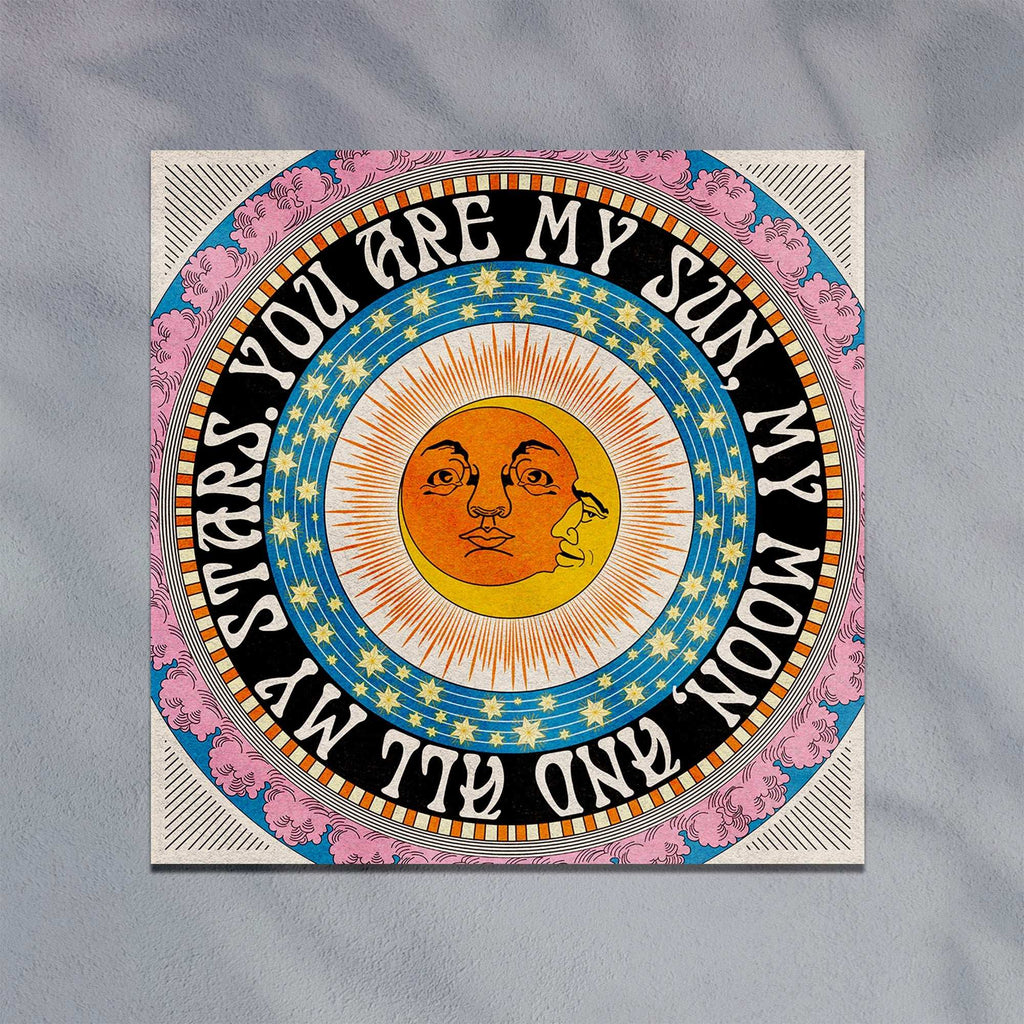 My Sun, Moon and Stars Celestial Square Art Print-2