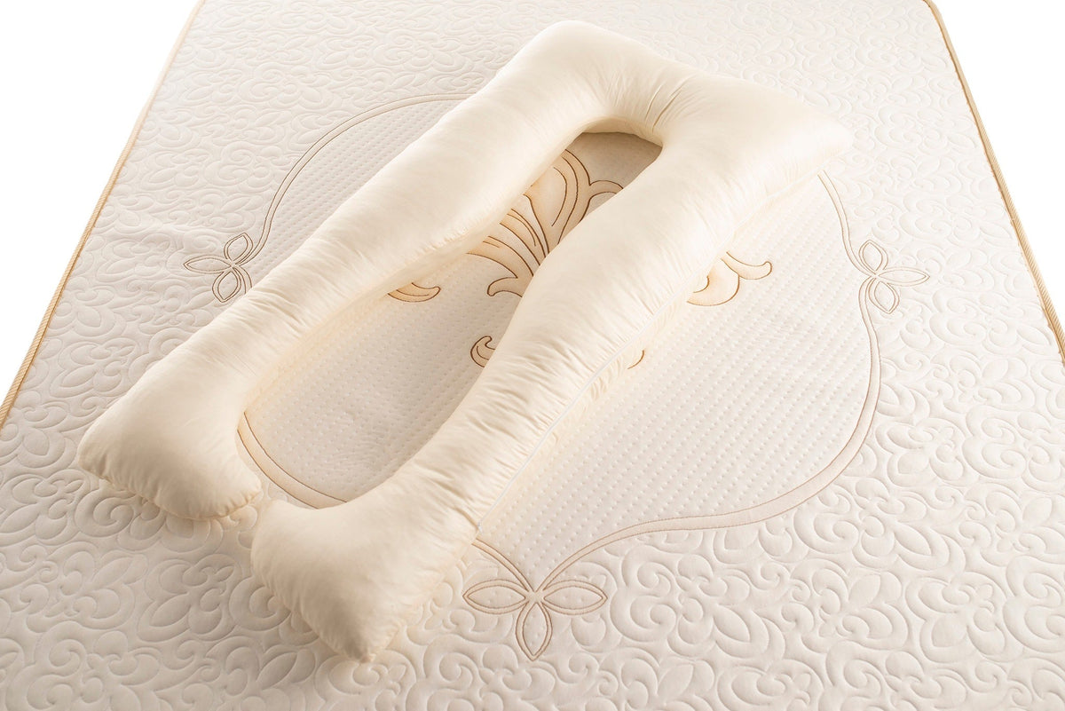 The Woolland Natural wool U-shaped pregnancy pillow-2
