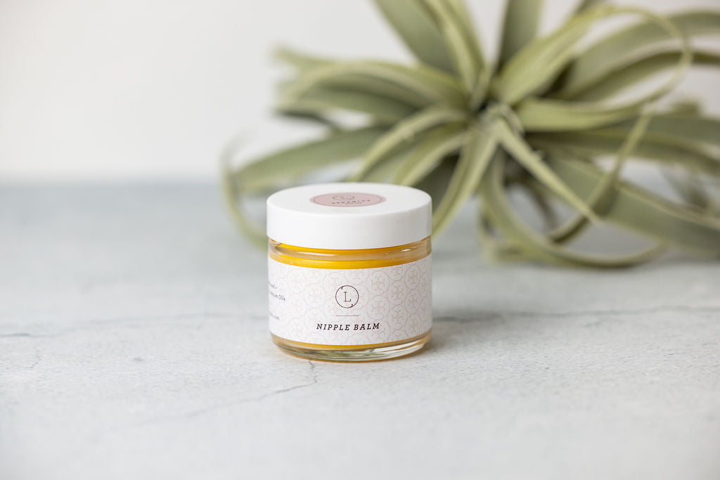 Natural nipple balm in 2 oz jar with reusable cotton bag for soothing breastfeeding relief — view 2