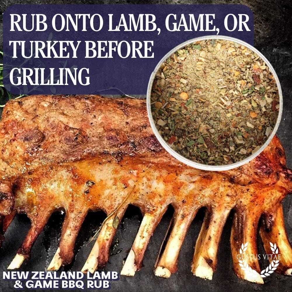 New Zealand Lamb and Game BBQ Rub artisanal seasoning tin with gourmet spice mix inside — view 4