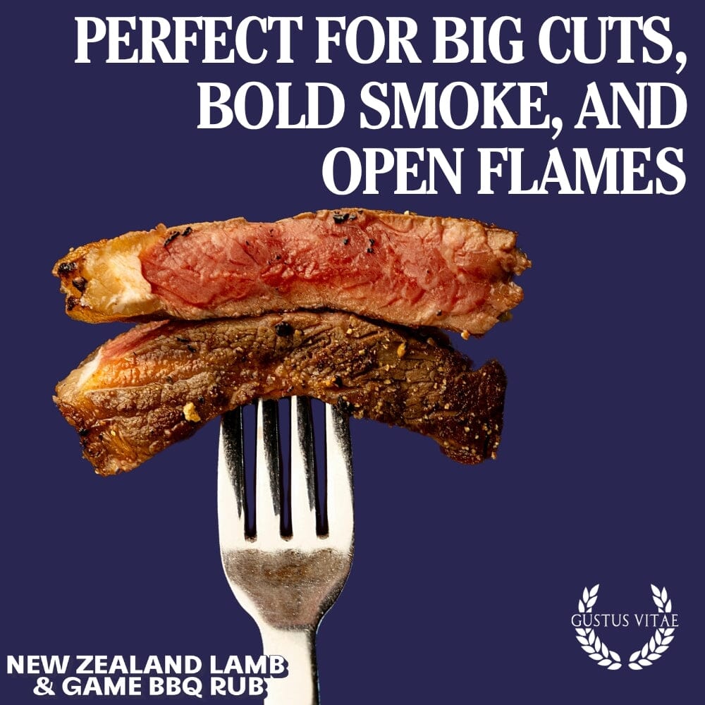 New Zealand Lamb and Game BBQ Rub artisanal seasoning tin with gourmet spice mix inside — view 3