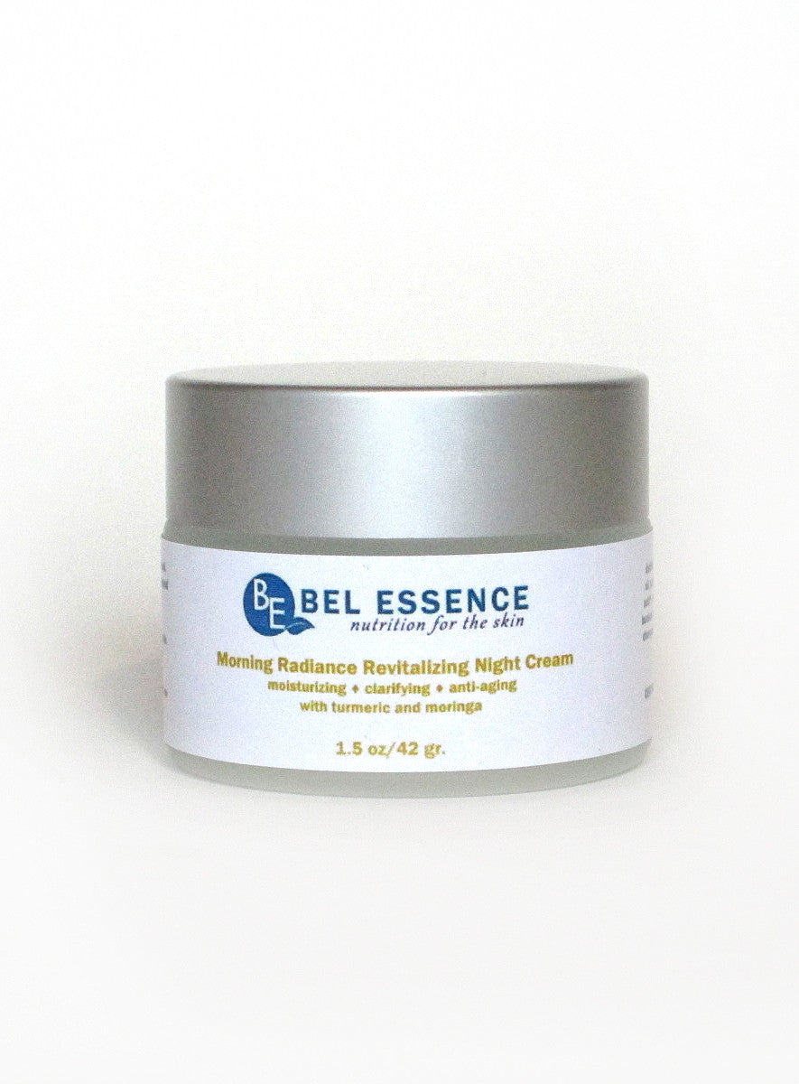 Morning Radiance Revitalizing Night Cream in a 1.5 oz jar with natural botanical ingredients