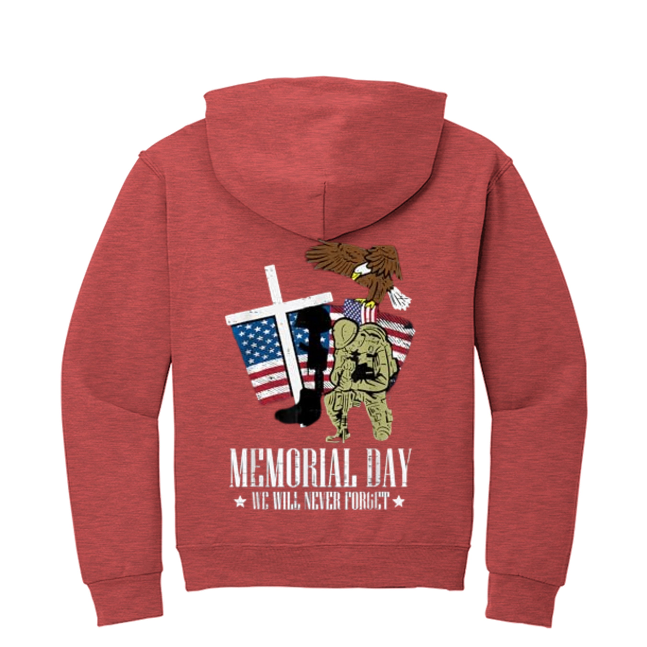 Classic men's fleece pullover hoodie with double-ply hood and drawcord in a soft cotton blend — view 2