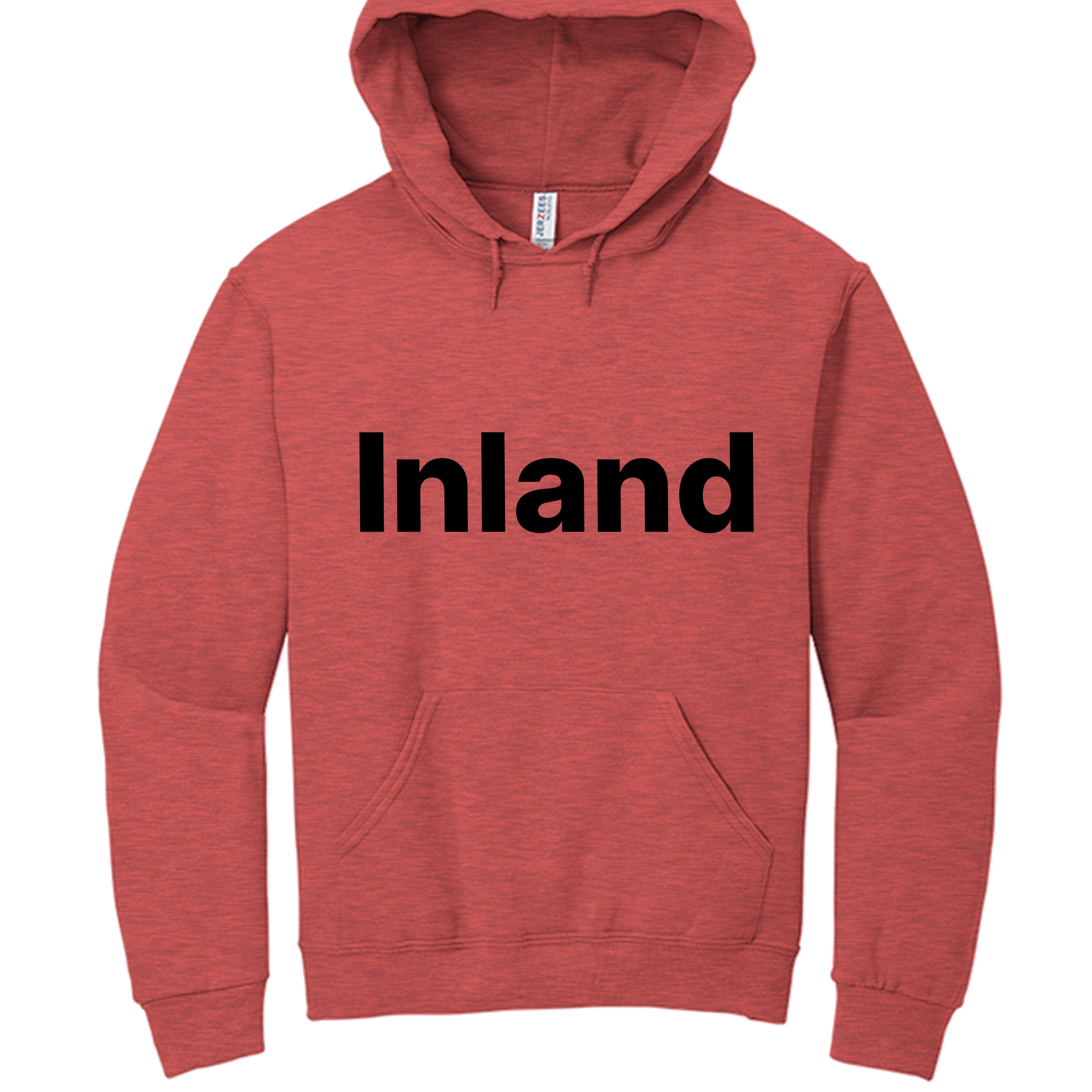 Classic men's fleece pullover hoodie with double-ply hood and drawcord in a soft cotton blend