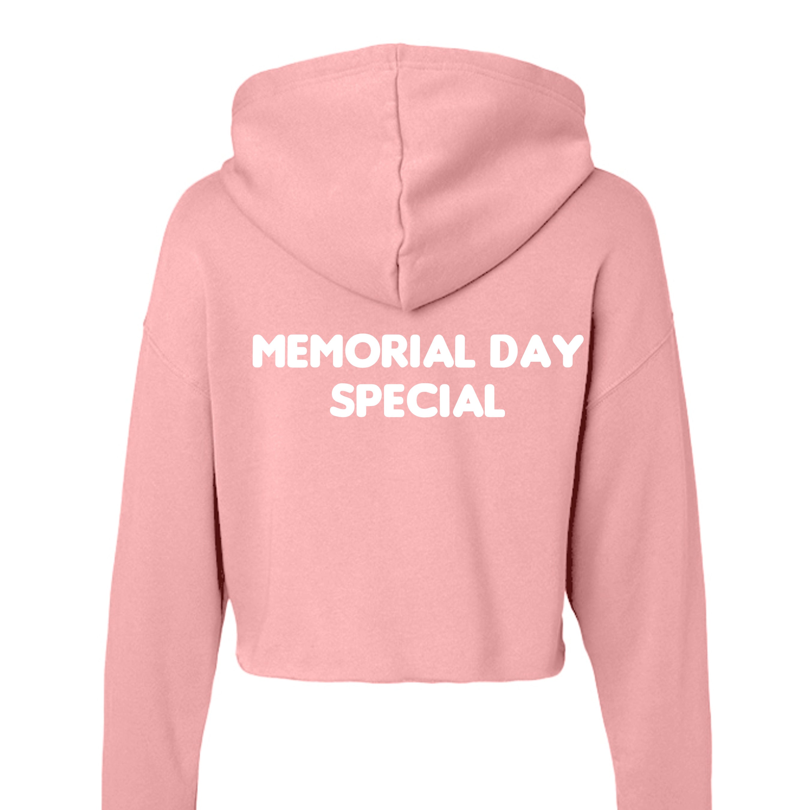 Women's cropped fleece hoodie featuring dropped shoulders, relaxed fit, and modern raw hem — view 4