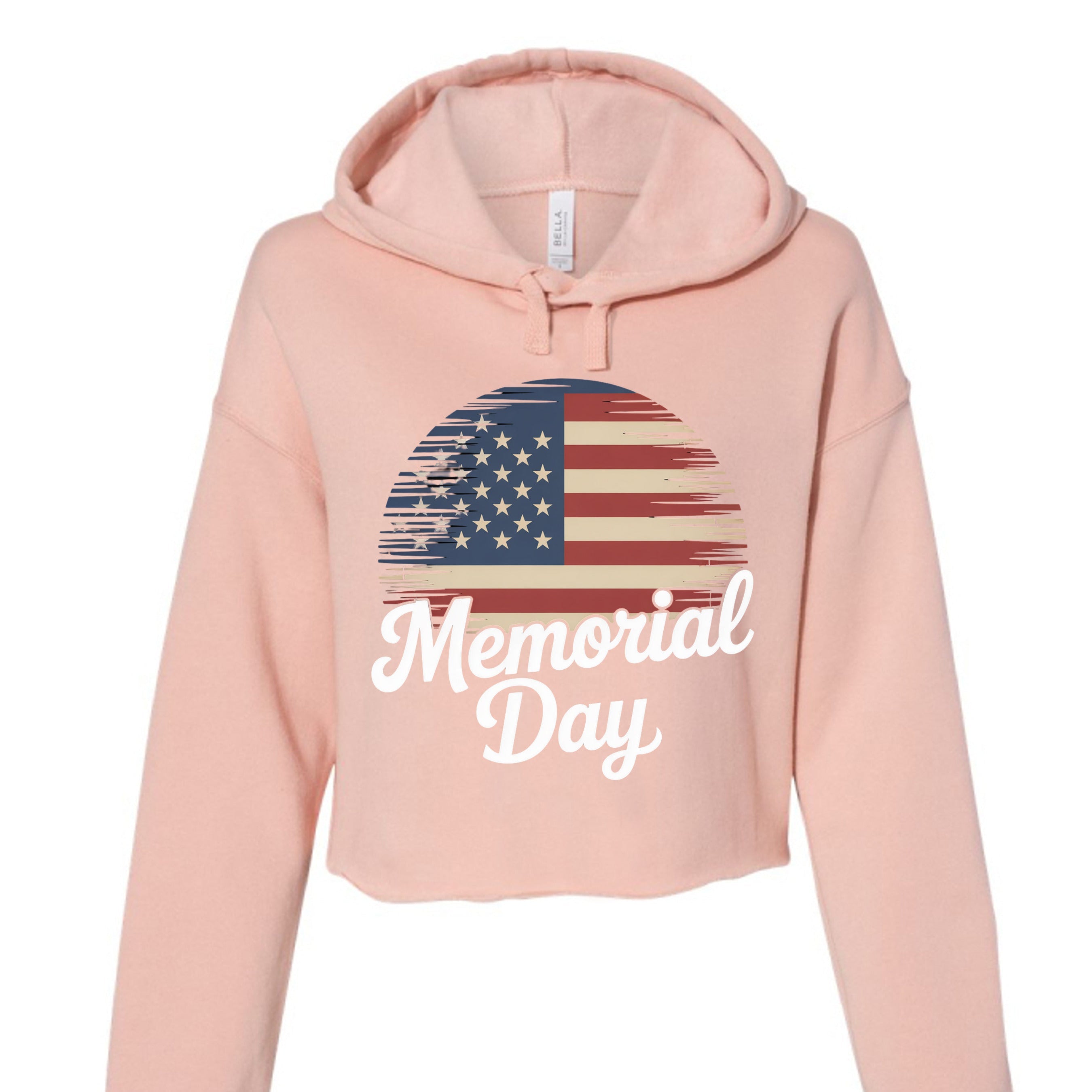 Women's cropped fleece hoodie featuring dropped shoulders, relaxed fit, and modern raw hem — view 5