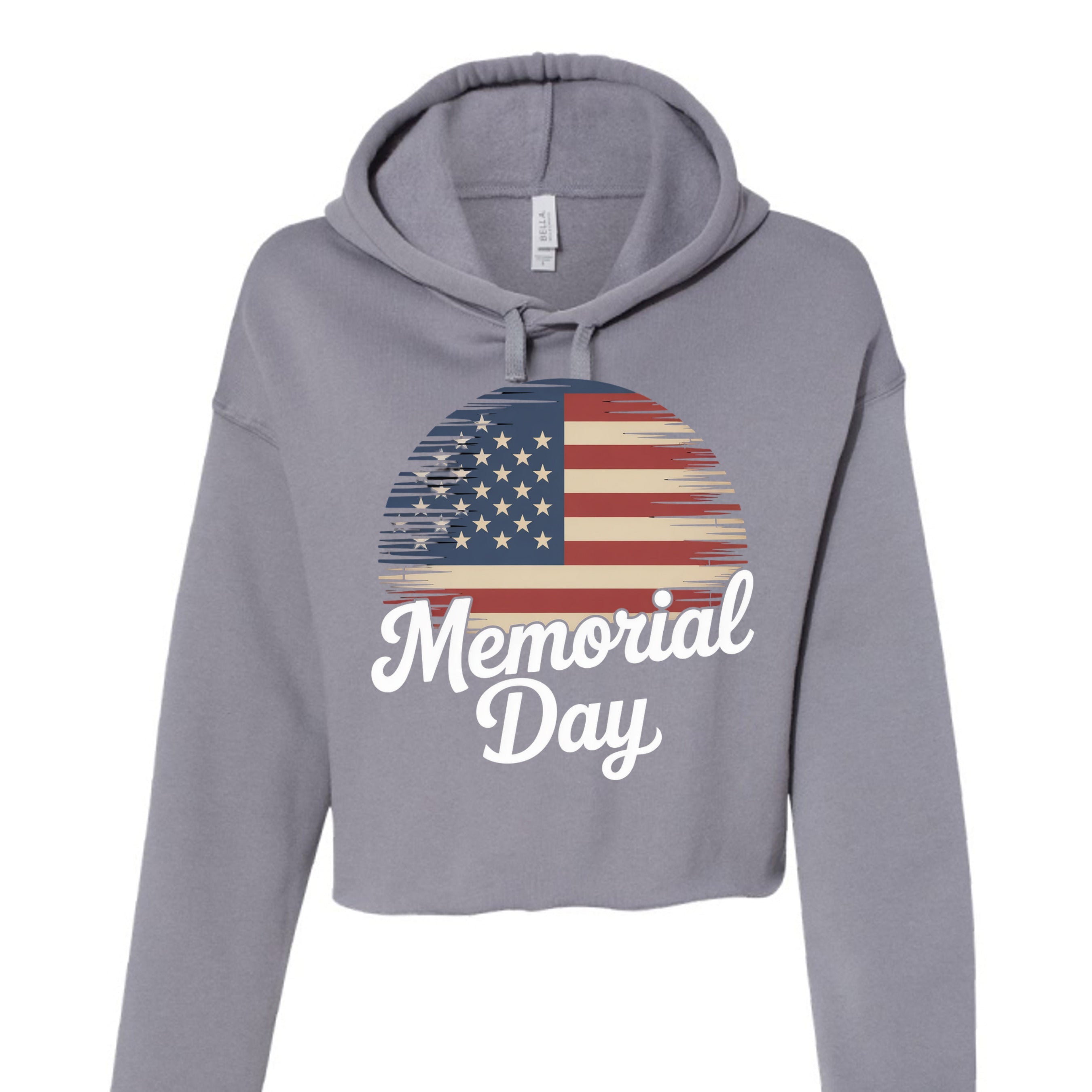 Women's cropped fleece hoodie featuring dropped shoulders, relaxed fit, and modern raw hem