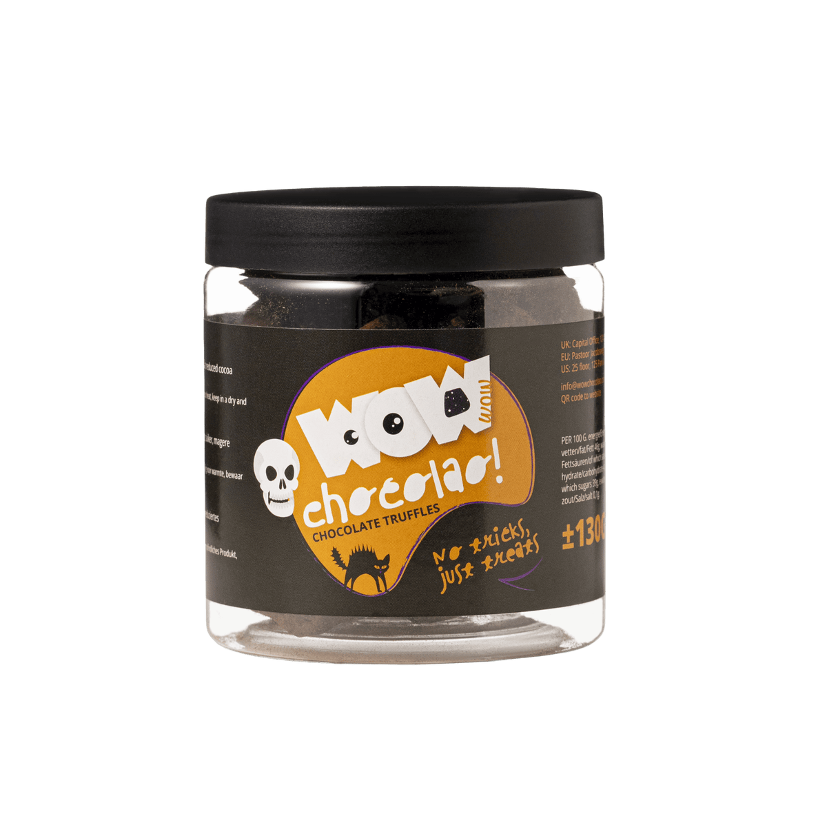 No Tricks Just Treats Truffles Gift Jar 130g | Halloween Chocolate-1