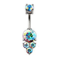 316L Stainless Steel Enchanted Aurora Borealis Navel Rings-0