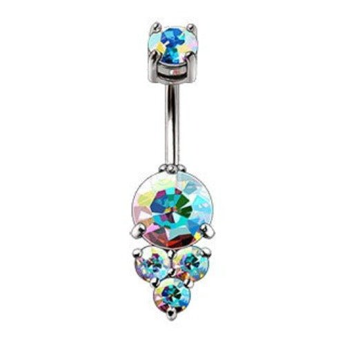 316L Stainless Steel Enchanted Aurora Borealis Navel Rings-0