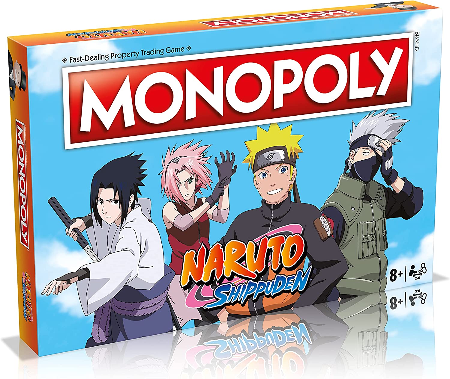 Monopoly Naruto board game with customized anime character cards game board and collectible metal tokens