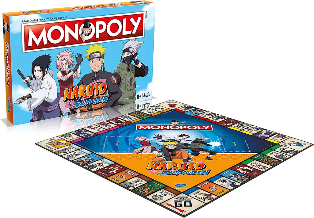 Monopoly Naruto board game with customized anime character cards game board and collectible metal tokens — view 2