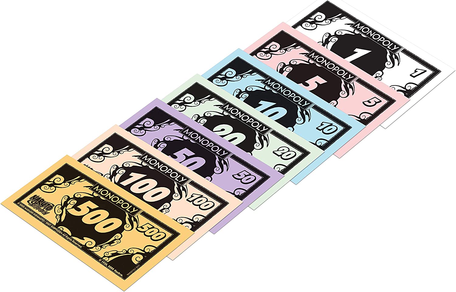 Monopoly Naruto board game with customized anime character cards game board and collectible metal tokens — view 3
